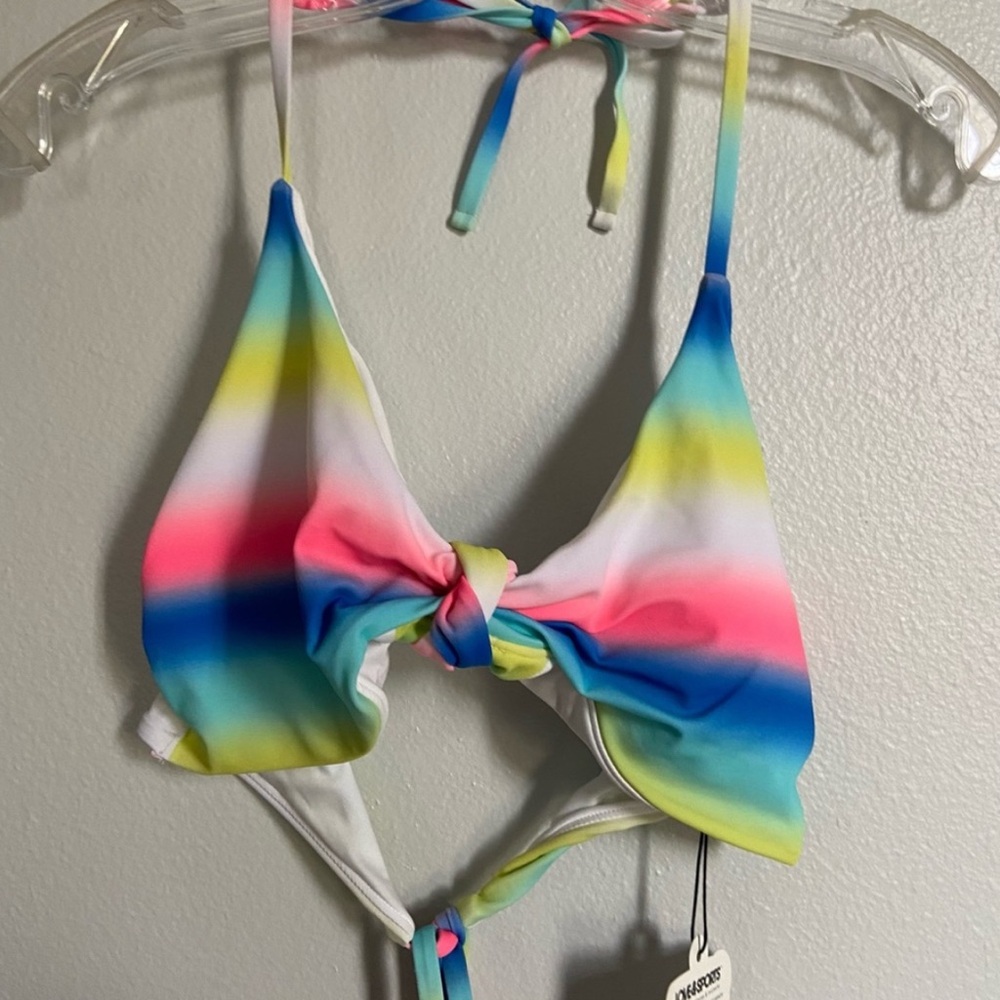 Love & Sports Ombré Stripe Bikini Swimsuit 16-18 - Picture 8 of 14